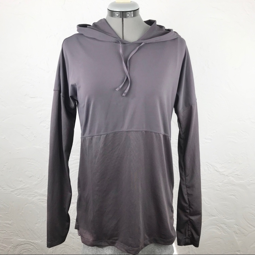 Fabletics purple seamless long sleeve hoodie Sz M